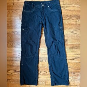 Kuhl Pants Women’s Sz 8 Black Splash Cargo Roll Up Outdoors Hiking Climbing